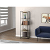 Safdie & Co Wall Shelf 59" High 5 Tier Dark Taupe and Black Metal - - Mounts For Less