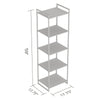 Safdie & Co Wall Shelf 59" High 5 Tier Dark Taupe and Black Metal - - Mounts For Less