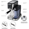 Salton - Barista+ 3 in 1 Espresso Machine, Removable Milk Container, Stainless Steel - - Mounts For Less