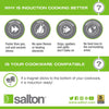Salton - Portable Induction Cooker with LED Display, Cool Touch and 8 Temperature Settings, Black - - Mounts For Less