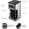 Salton - Programmable Digital Coffee Maker, 14 Cup Capacity, For Hot or Cold Coffee, Stainless Steel - - Mounts For Less