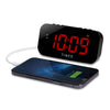 Timex Alarm Clock with Large LED Display, USB Charging and Battery Backup, Black - T1120B - - Mounts For Less