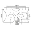 TygerClaw VESA adapter for 200X100 / 200X200 / 300x200 / 400x200 Black - - Mounts For Less