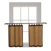 Versailles - 2 Ring Top Bamboo Curtain Panels, Brass Grommets, 48" x 24", Brown - - Mounts For Less