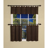 Versailles - 2 Ring Top Bamboo Curtain Panels, Brass Grommets, 48" x 24", Espresso - - Mounts For Less