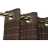Versailles - Bamboo Grommet Top Curtain Panel, Brass Grommets, 42" x 63", Walnut - - Mounts For Less