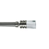 Versailles - Crystale Luvina Finial Curtain Rod Set, Adjustable Length, Silver (2 Sizes Available) - - Mounts For Less