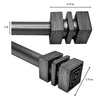 Versailles - Esencial Cleft Curtain Rod Set, Adjustable Length, Antique Silver (2 Sizes Available) - - Mounts For Less