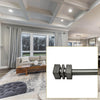 Versailles - Esencial Cleft Curtain Rod Set, Adjustable Length, Antique Silver (2 Sizes Available) - - Mounts For Less