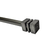Versailles - Esencial Cleft Curtain Rod Set, Adjustable Length, Antique Silver (2 Sizes Available) - - Mounts For Less