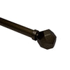 Versailles - Esencial Convex Curtain Rod Set, Adjustable Length, Bronze (2 Sizes Available) - - Mounts For Less