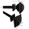 Versailles - Industria Stacked Curtain Rod Set, Adjustable Length, Black (2 Sizes Available) - - Mounts For Less