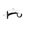 Versailles - Lexington Ringlets Curtain Rod Set, Adjustable Length, Black (2 Sizes Available) - - Mounts For Less