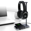 Xtreme - Headphone Stand with Built-in Wireless Phone Charger, Black - - Mounts For Less