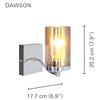 Xtricity - 1 Head Vanity Light, 6.9'' Width, From the Dawson Collection, Chrome Finish - - Mounts For Less
