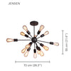 Xtricity - 14 Light Pendant, 28.3 '' Width, From The Jensen Collection - - Mounts For Less