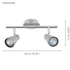 Xtricity - 2 Heads Ceiling Light, 15.35 '' Width, From The Yorkshire Collection, Black - - Mounts For Less