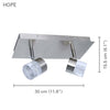 Xtricity - 2 Heads Ceiling Light with Integrated LED, 11.8 '' Width, From the Hope Collection, Nickel - - Mounts For Less
