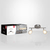Xtricity - 2 Heads Ceiling Light with Integrated LED, 14.56 '' Width, From Anita Collection, Nickel - - Mounts For Less