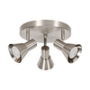 Xtricity - 3-Head Directional Light Fixture, 9.06" Wide, From the Rosalie Collection, Nickel - - Mounts For Less
