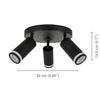 Xtricity - 3-Head Directional Light Fixture, 9.06" Wide, From the Valegro Collection, Black - - Mounts For Less
