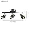 Xtricity - 3 Head Track Light, 20.5'' Width, From the Harbour Collection, Brushed Nickel and Black - - Mounts For Less