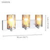 Xtricity - 3 Head Vanity Light, 19.7'' Width, From the Dawson Collection, Chrome Finish - - Mounts For Less