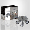 Xtricity - 3 Heads Ceiling Lights, 9.44 '' Width, From The Yorkshire Collection, Nickel Chrome - - Mounts For Less