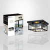 Xtricity - 4-Light Ceiling Light, 11.8'' Width, From the Panama Collection, Black - - Mounts For Less
