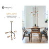 Xtricity - 6-Light Pendant, 14.2'' Width, From the Skylight Collection, Gold - - Mounts For Less