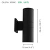 Xtricity - LED Outdoor Wall Light, 18w/120v/3000k, Soft White Lighting, From the Olivia Collection, Black - - Mounts For Less