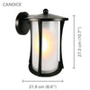 Xtricity - Outdoor Wall Light, 10.74 '' Height, From The Candice Collection, Black - - Mounts For Less