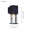 Xtricity - Outdoor Wall Light, 11 '' Height, From The Cooper Collection, Black - - Mounts For Less