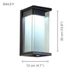 Xtricity - Outdoor Wall Light, 12.59 '' Height, From The Bailey Collection, Black - - Mounts For Less