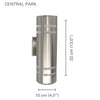 Xtricity - Outdoor Wall Light, 12.99 '' Height, Brushed Nickel Finish - - Mounts For Less
