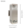 Xtricity - Outdoor Wall Light, 13 '' Height, From The Bridge Collection, Nickel - - Mounts For Less
