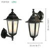 Xtricity - Outdoor Wall Light, 13.78 '' Height, Porter Collection, Set of 2, Black - - Mounts For Less
