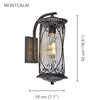 Xtricity - Outdoor Wall Light, 16.5'' Height, From the Montcalm Collection, Black - - Mounts For Less