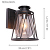 Xtricity - Outdoor Wall Light, Height 10.23'', From Ferguson Collection, Black - - Mounts For Less