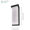 Xtricity - Outdoor Wall Light with Integrated LEDs, 14'' Height, From the Viva Collection, Black - - Mounts For Less