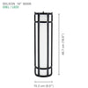 Xtricity - Outdoor Wall Light with Integrated LEDs, 18'' Height, From the Wilson Collection, Black - - Mounts For Less