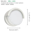 Xtricity - Outdoor Wall Light with Integrated LEDs, 4'' Diameter, From the Malibu Collection, White - - Mounts For Less