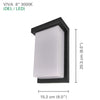 Xtricity - Outdoor Wall Light with Integrated LEDs, 8'' Height, From the Viva Collection, Black - - Mounts For Less