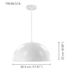 Xtricity - Pendant, 17.91" Width, From the Trebecca Collection, White - - Mounts For Less
