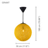 Xtricity - Pendant Light, 11.81 '' Width, From Grant Collection, Yellow - - Mounts For Less