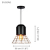 Xtricity - Pendant Light, 12 '' Wide, From the Eugene Collection, Black - - Mounts For Less