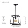 Xtricity - Pendant Light, 12'' Width, From the Westwood Collection, Black - - Mounts For Less