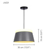 Xtricity - Pendant Light, 13.77 '' Width, From the Jazzi Collection, Gray - - Mounts For Less