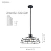 Xtricity - Pendant Light, 15.7'' Width, From the Veronica Collection, Black - - Mounts For Less