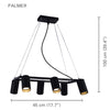 Xtricity - Pendant Light, 17.7 '' Width, From The Palmer Collection, Black - - Mounts For Less